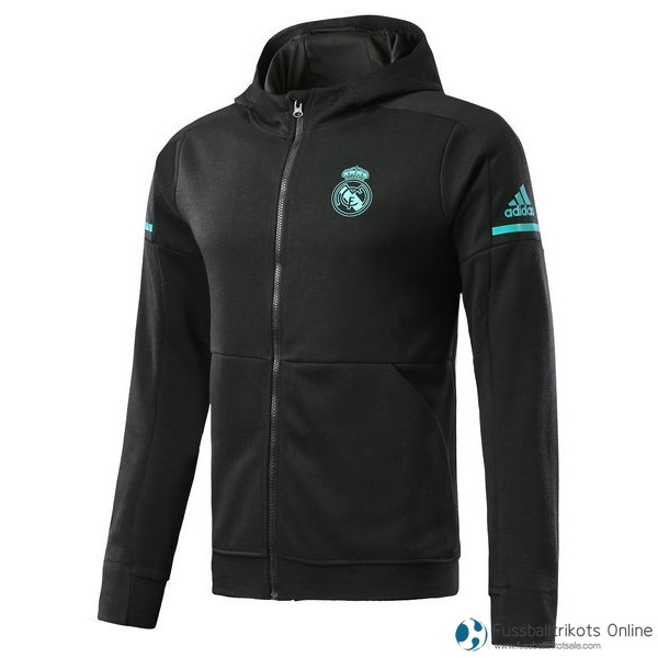 Real Madrid Hoodies Kinder 2017-18 Schwarz Fussballtrikots Günstig